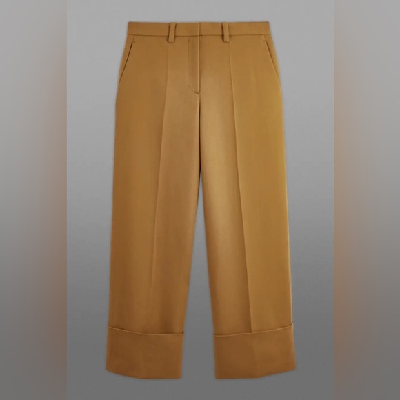COS Cuffed Wide Leg Pants in Dark Tan, US10 - Picture 10 of 10